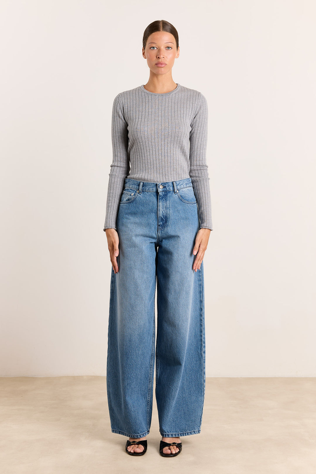Dana Rib Merino Grey Melange