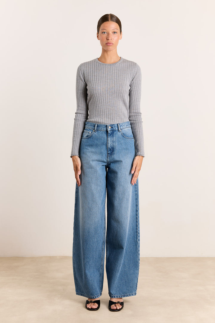 Dana Rib Merino Grey Melange