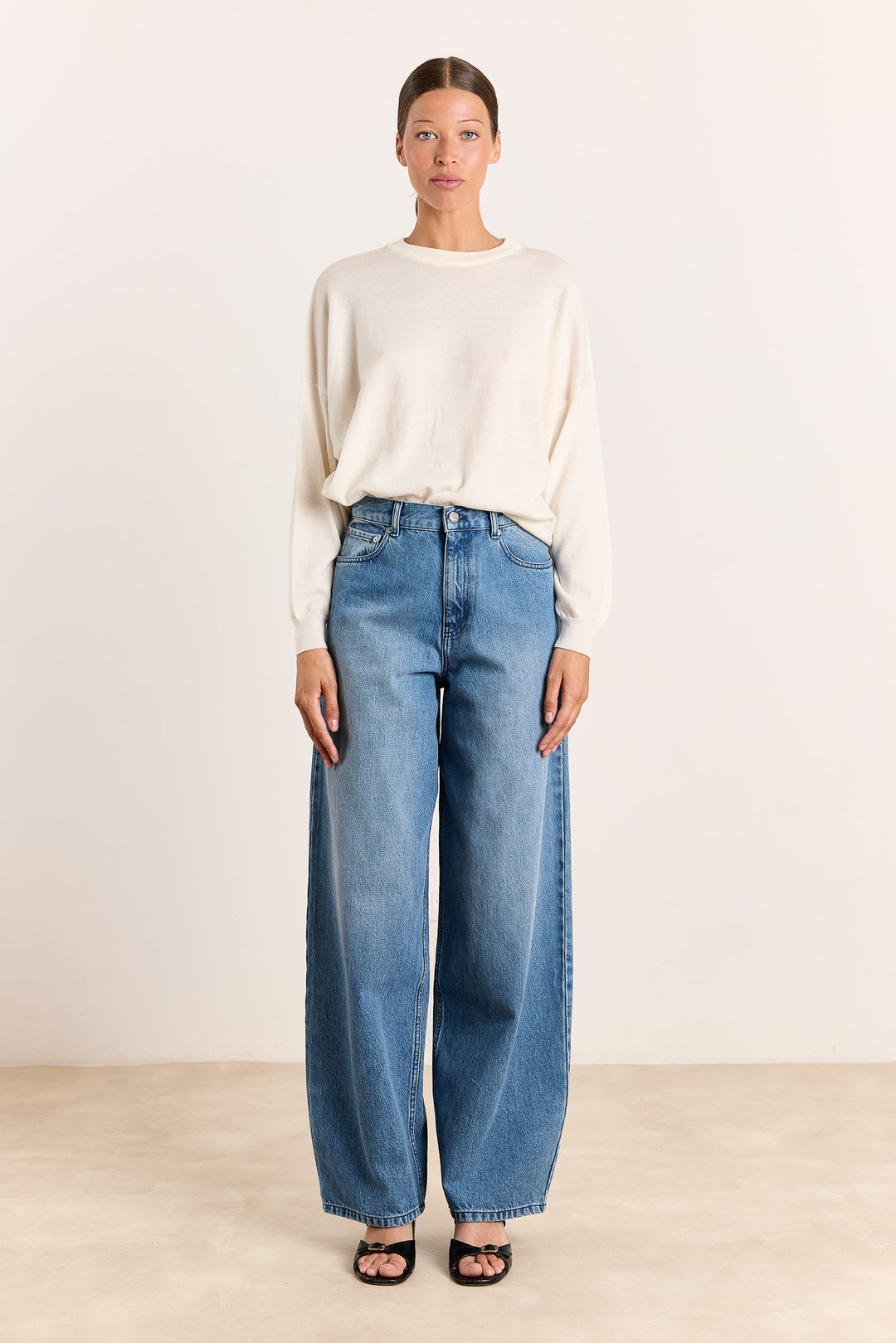 Stephanie Basic Knit Cream