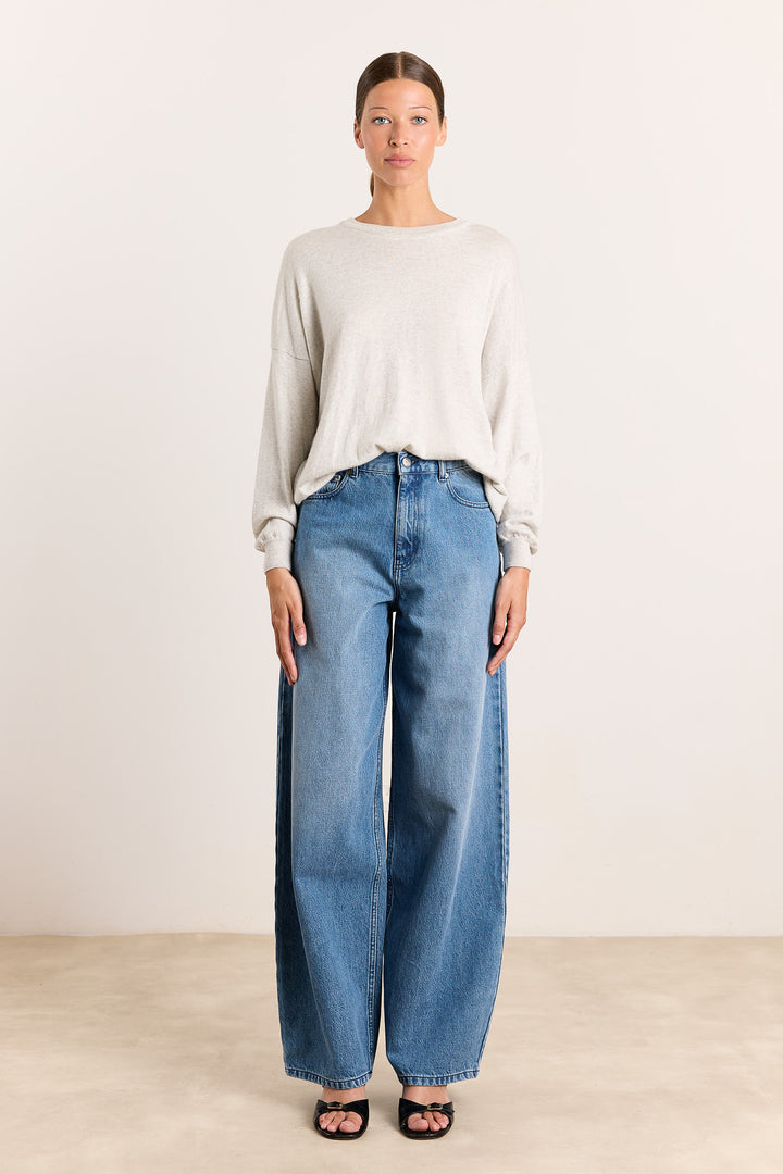 Stephanie Basic Knit Light Grey