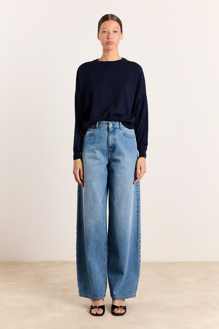 Stephanie Basic Knit Navy
