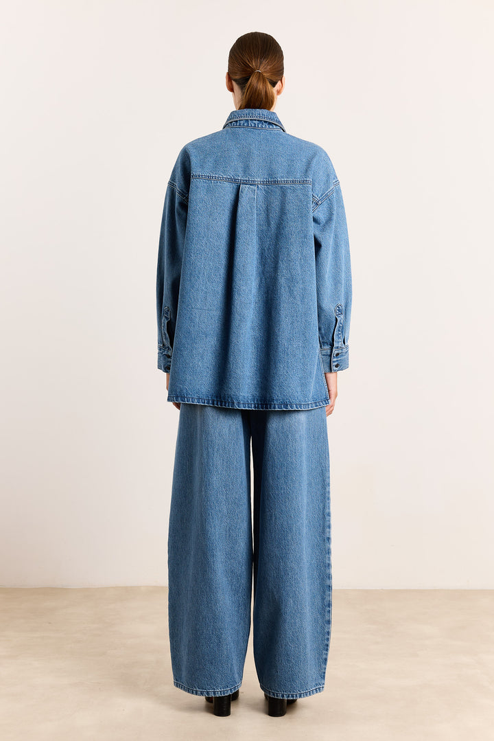 Vicky Rigid Denim Clear Blue