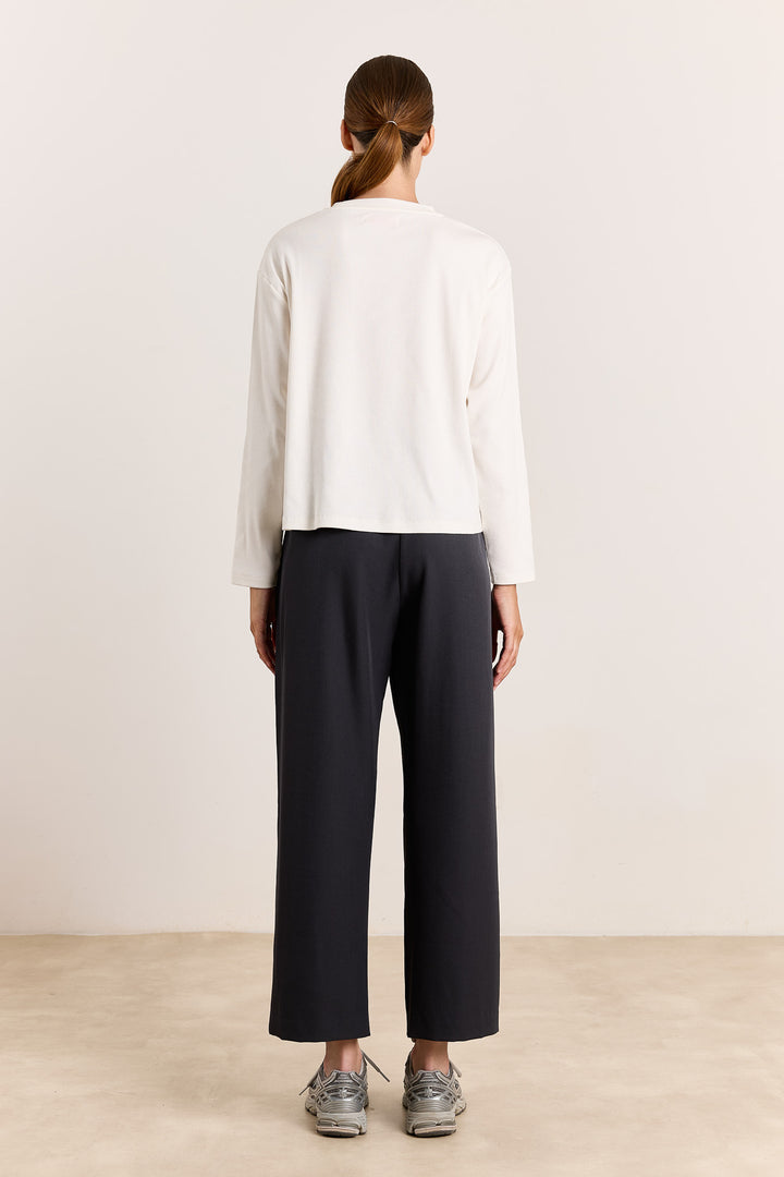 Lila Rib Jersey Off White