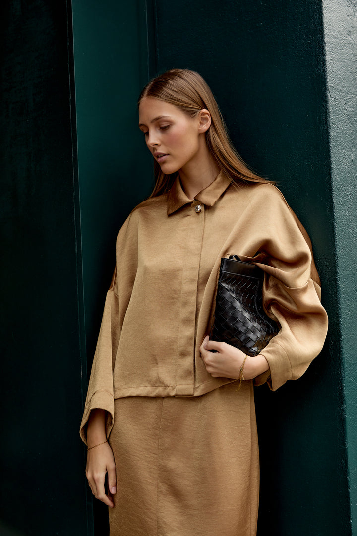 Yannick Brushed Uni Satin Caramel