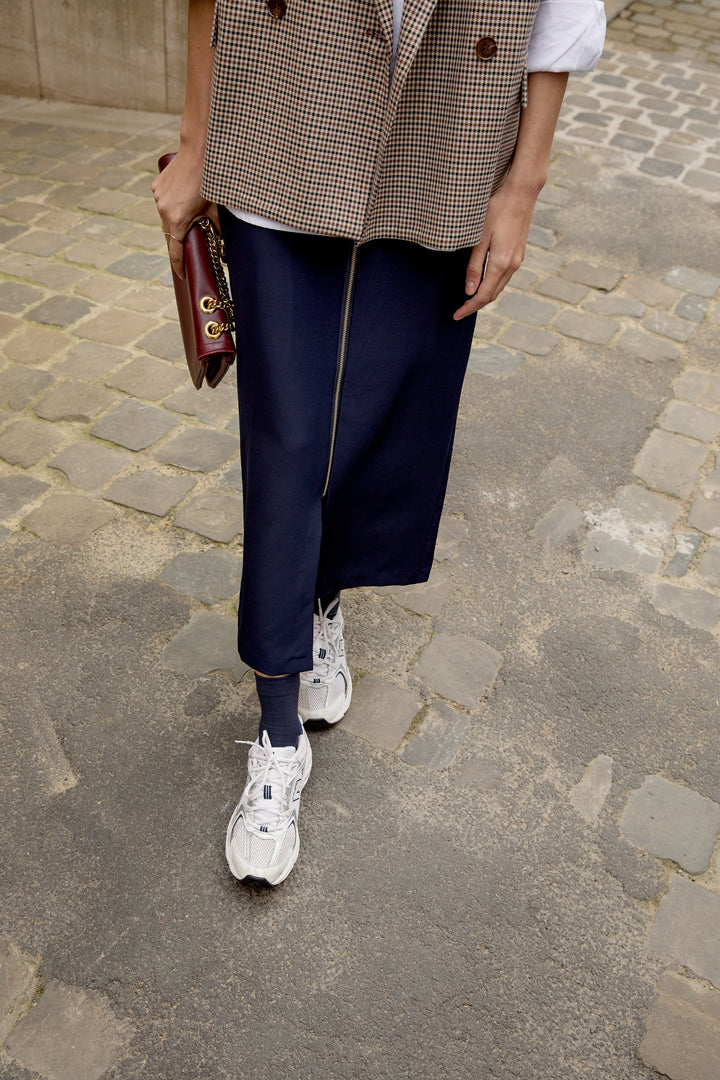 Andre Flowy Crepe Navy