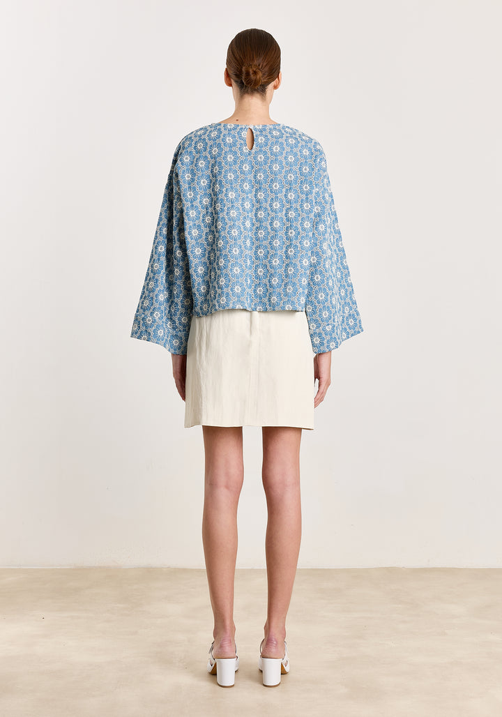 Janou Short Summer Linen Blend Off White