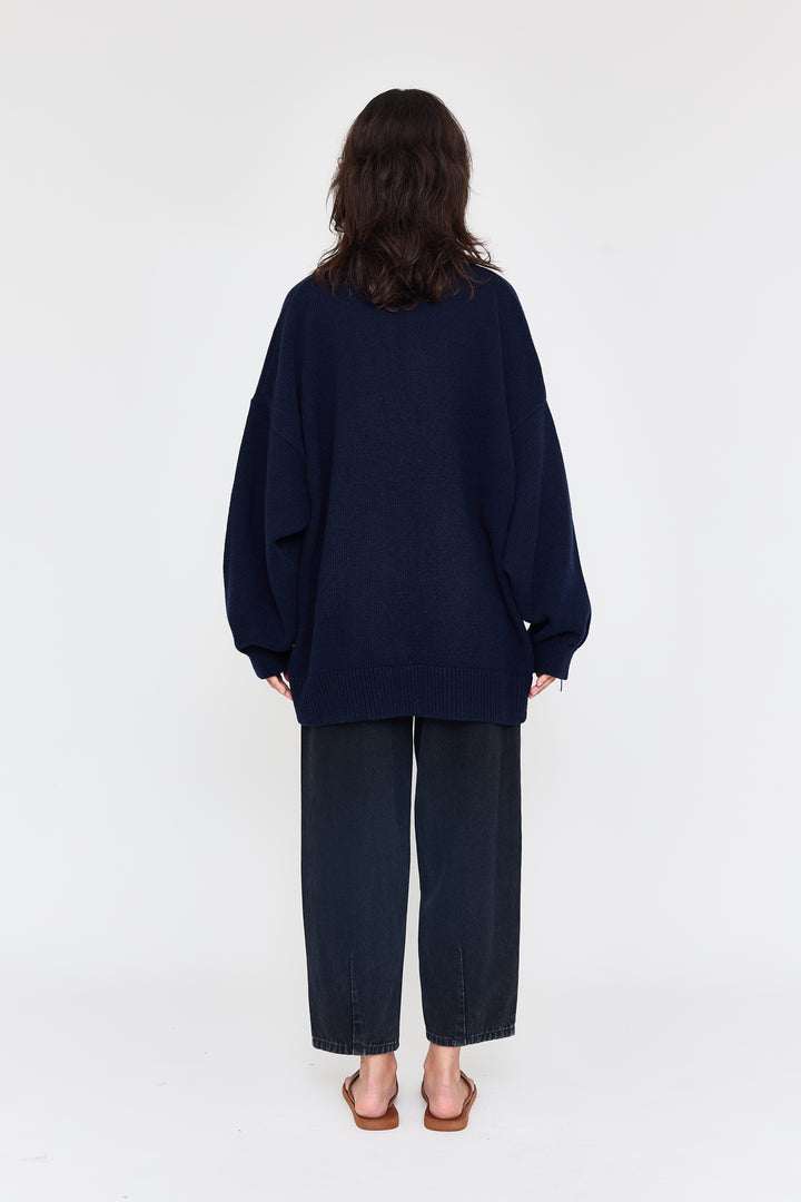 Mouchie Wool Blend Navy