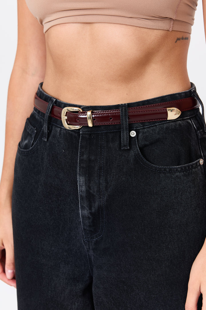 Albin Shiny Leather Burgundy