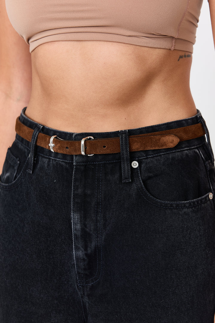 Benthe Suede Leather Brown