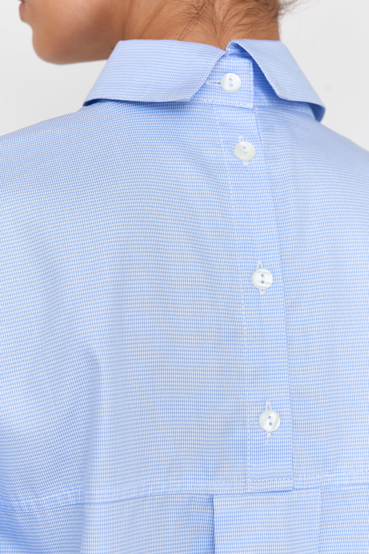 Laura Shirting Light Blue Check