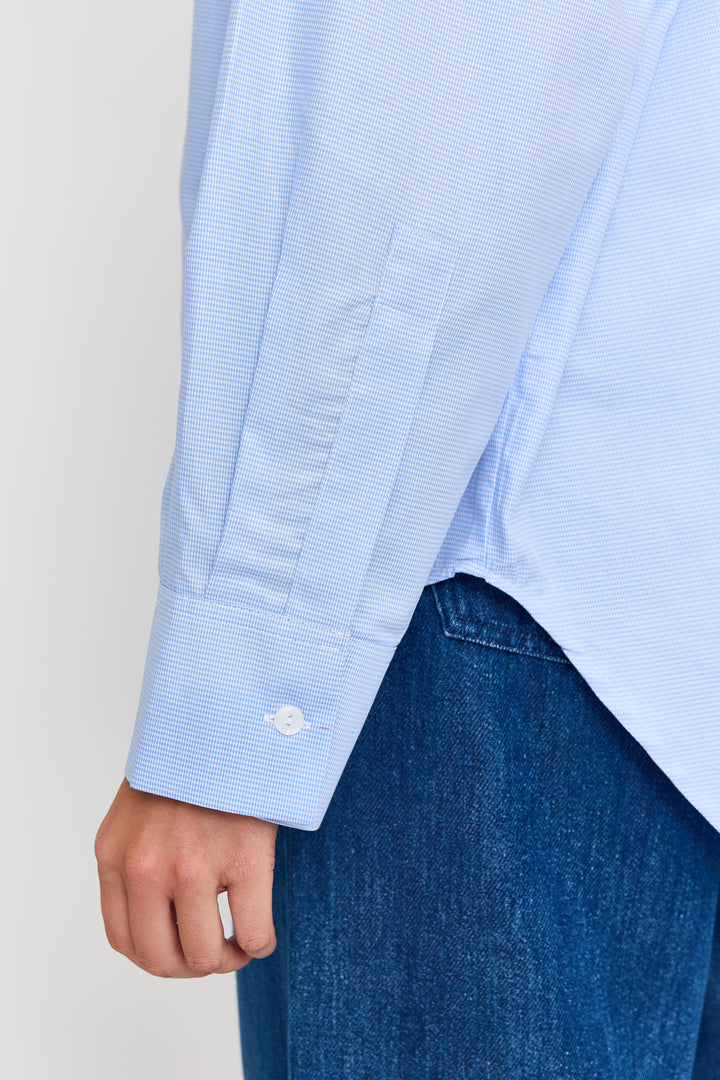 Laura Shirting Light Blue Check