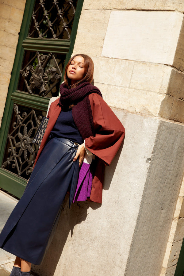 Janou Faux Cuir Navy