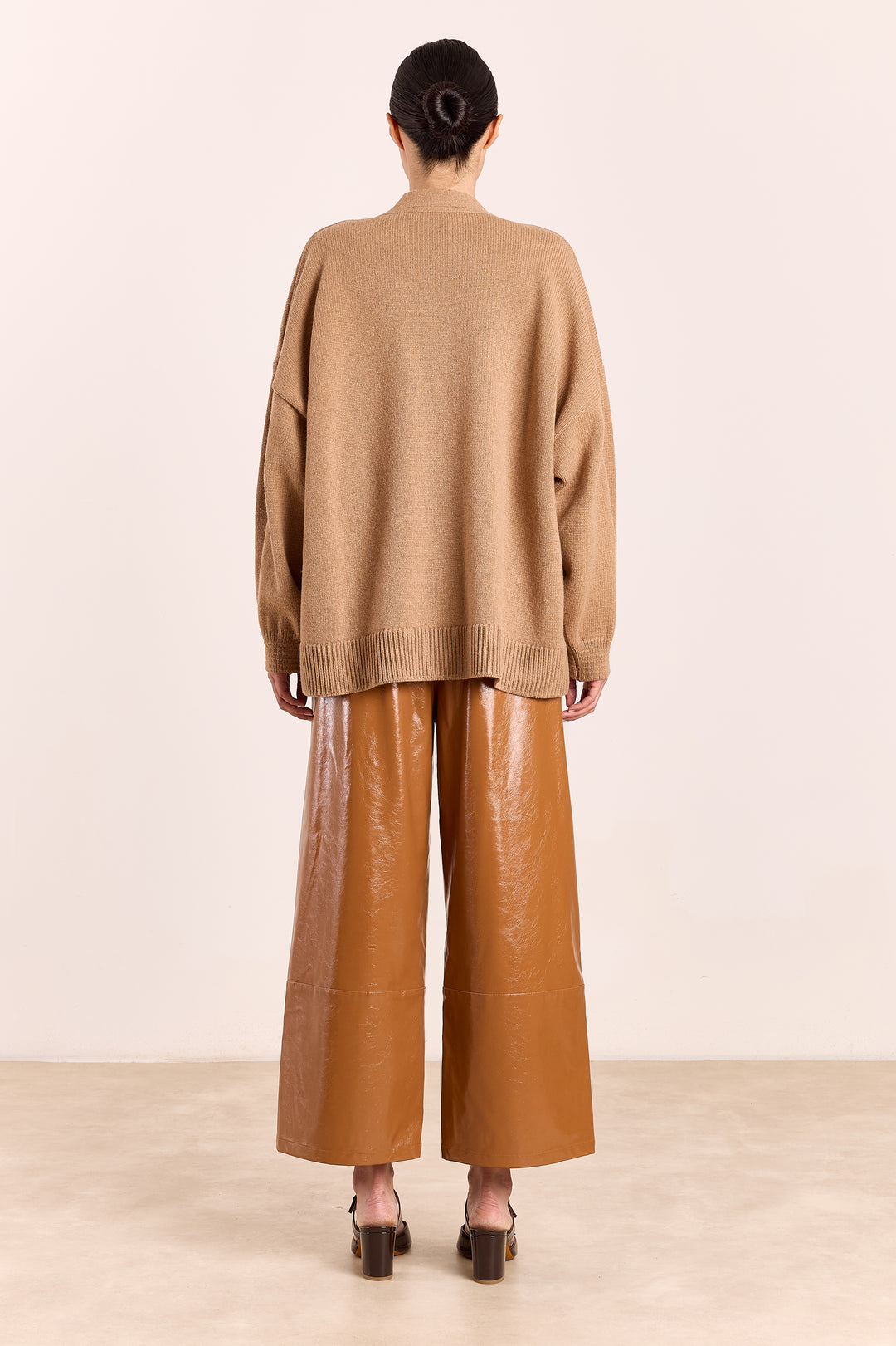 Mouche Wool Blend - Non Rib Camel/Red